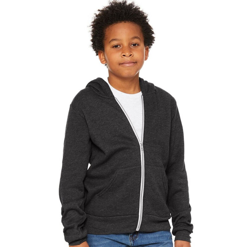 Youth Sponge Fleece Full-Zip Hoodie Sweatshirt Thumbnail