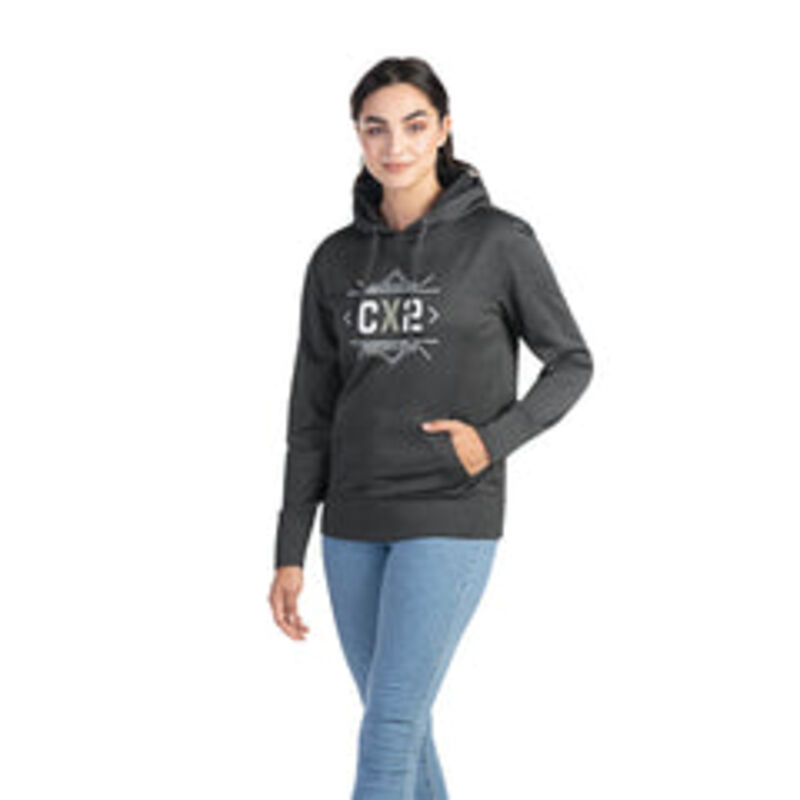 Ladies Polyester Pullover Hooded Sweatshirt Thumbnail