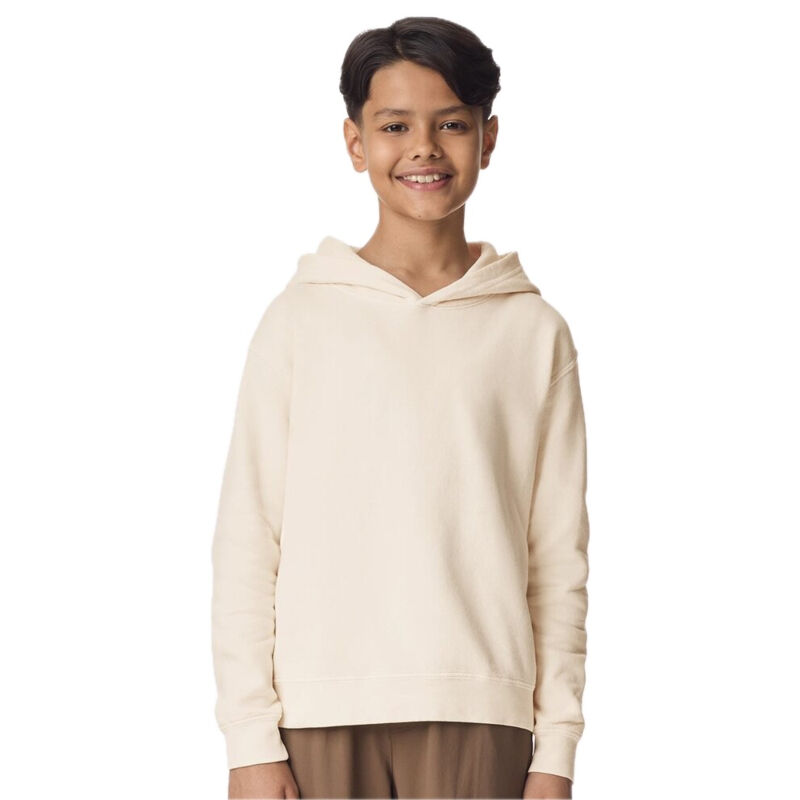 Youth Garment-Dyed Lightweight Fleece Hooded Sweatshirt Thumbnail