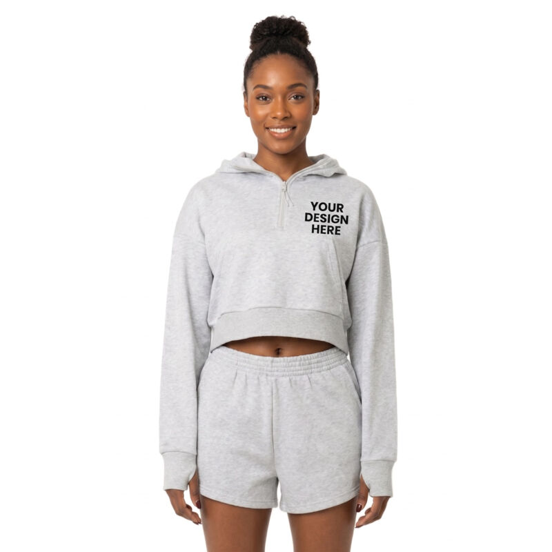Cropped Shoulder Zip-Up Thumbnail